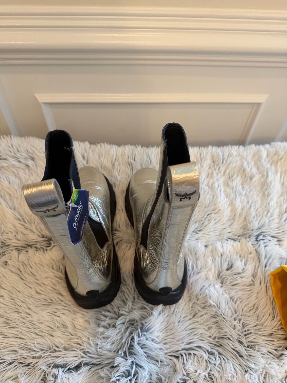 MCM silver Boots Women Size 10 - Picture 6 of 16